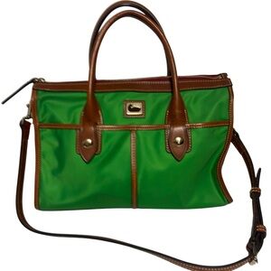 Dooney & Bourke Wayfarer Nylon Hobo crossbody Kelly Green satchel double…